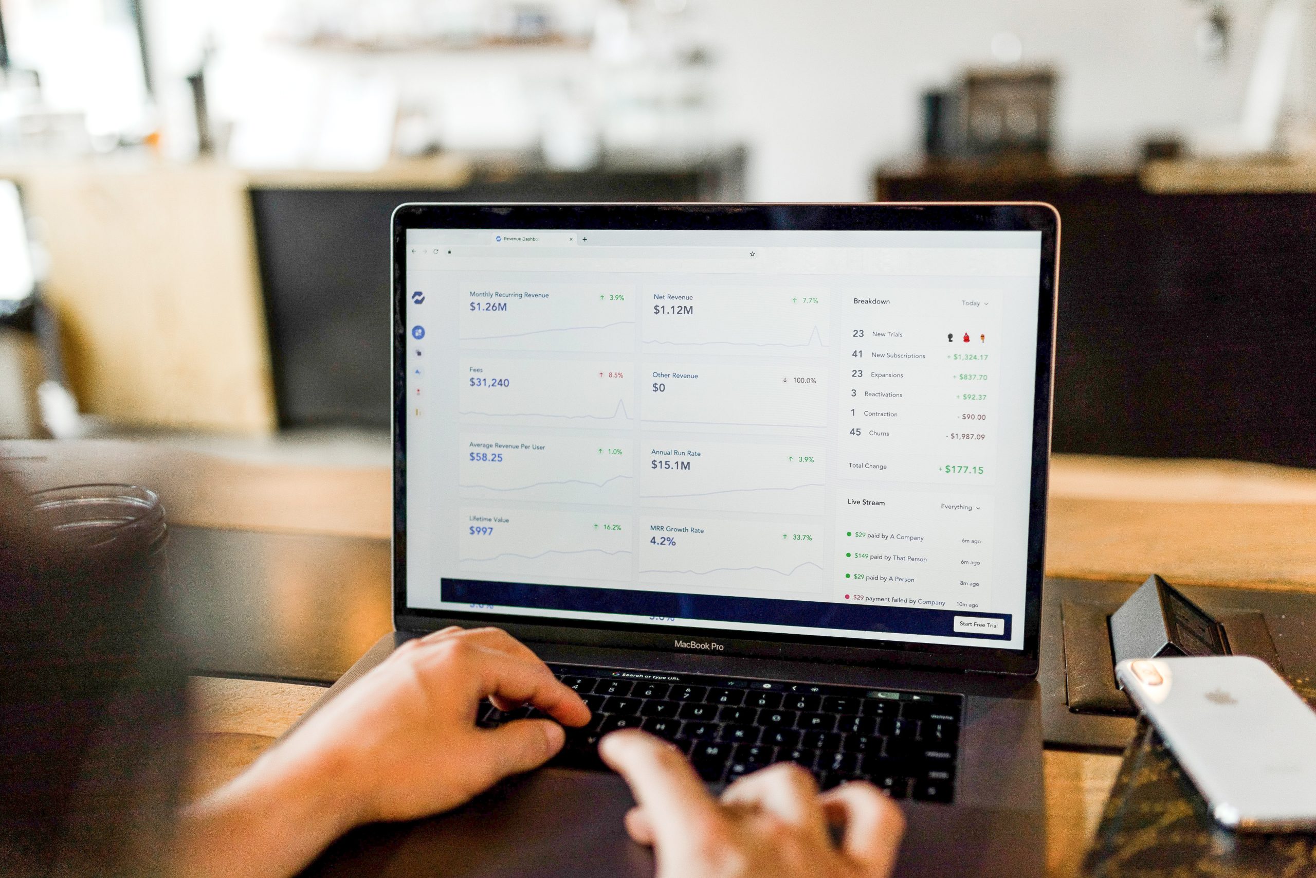Sales Representative working on a laptop
