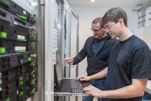 IT Specialist's working on server room