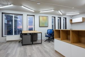 corporate facilities in a building