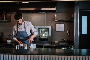 chef cooking in someones kitchen