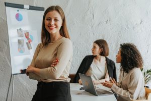 A bunch of marketing managers having a meeting