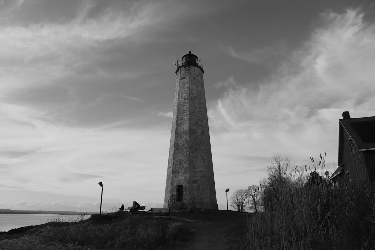 A lighthouse in New Haven, CT