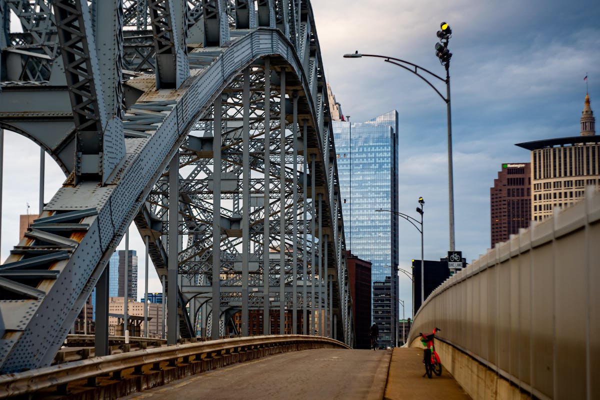 A bridge in Cleveland, Ohio