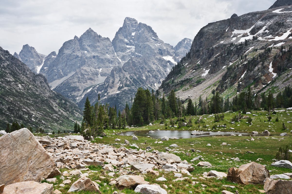 A bunch of mountains in Jackson Hole, Wyoming